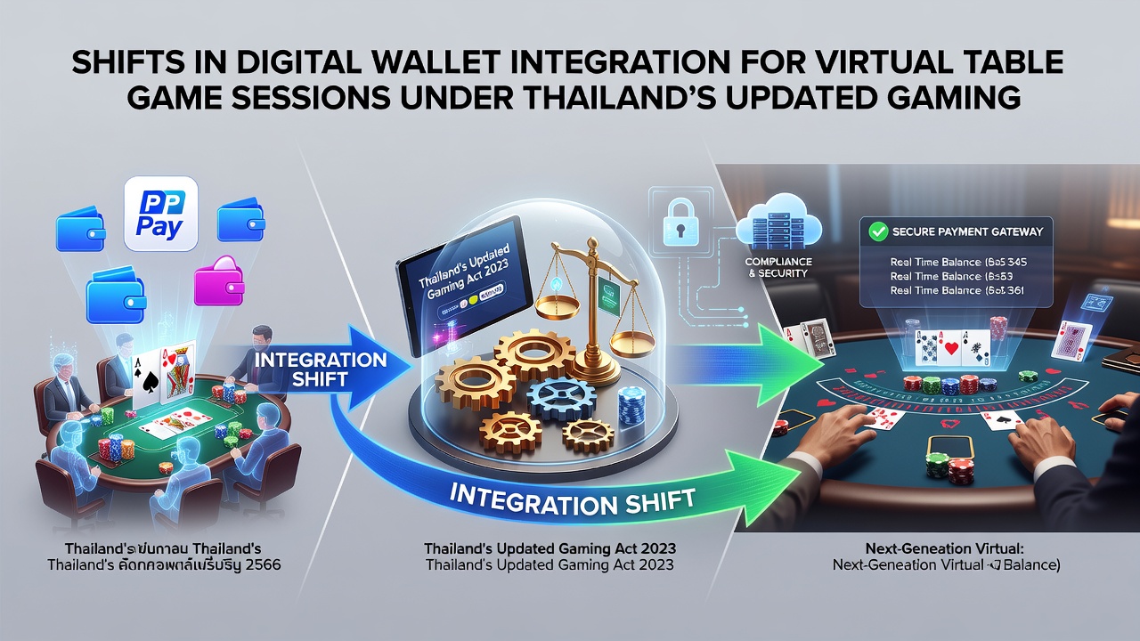 Virtual table game interface showing integrated digital wallet features